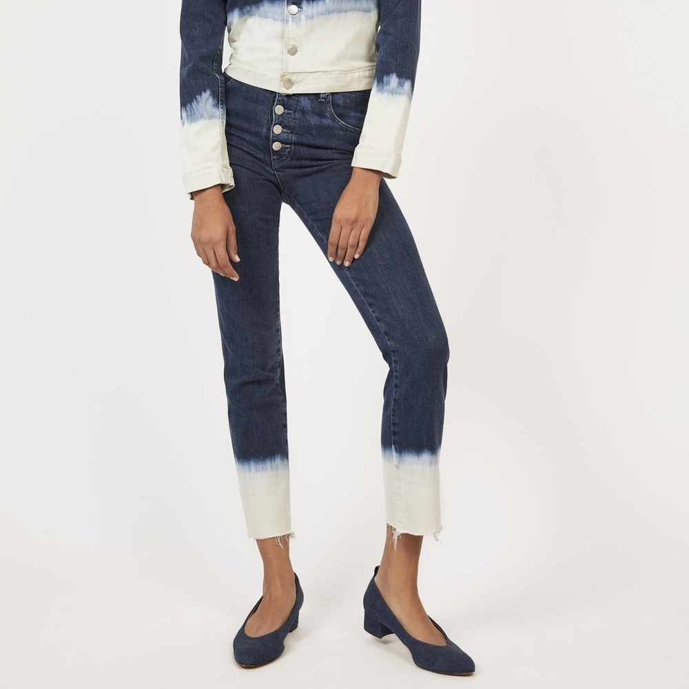 [NWOT] MIAOU Indigo/White Dip Dye Jeans